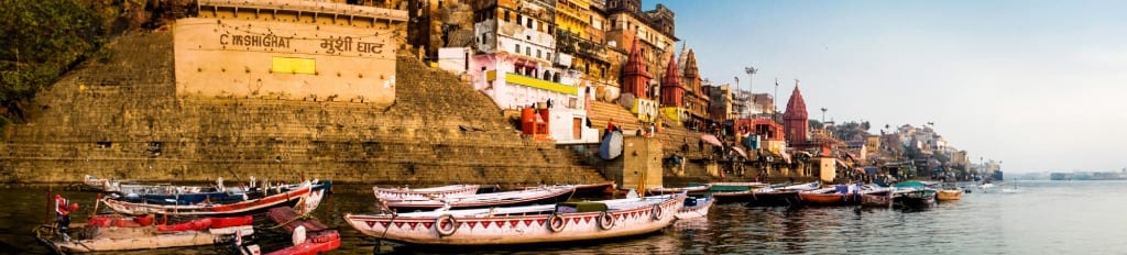 Munshi Ghat Varanasi steps and boats