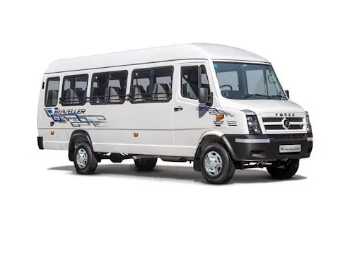 Force Tempo Traveller exterior view in Varanasi